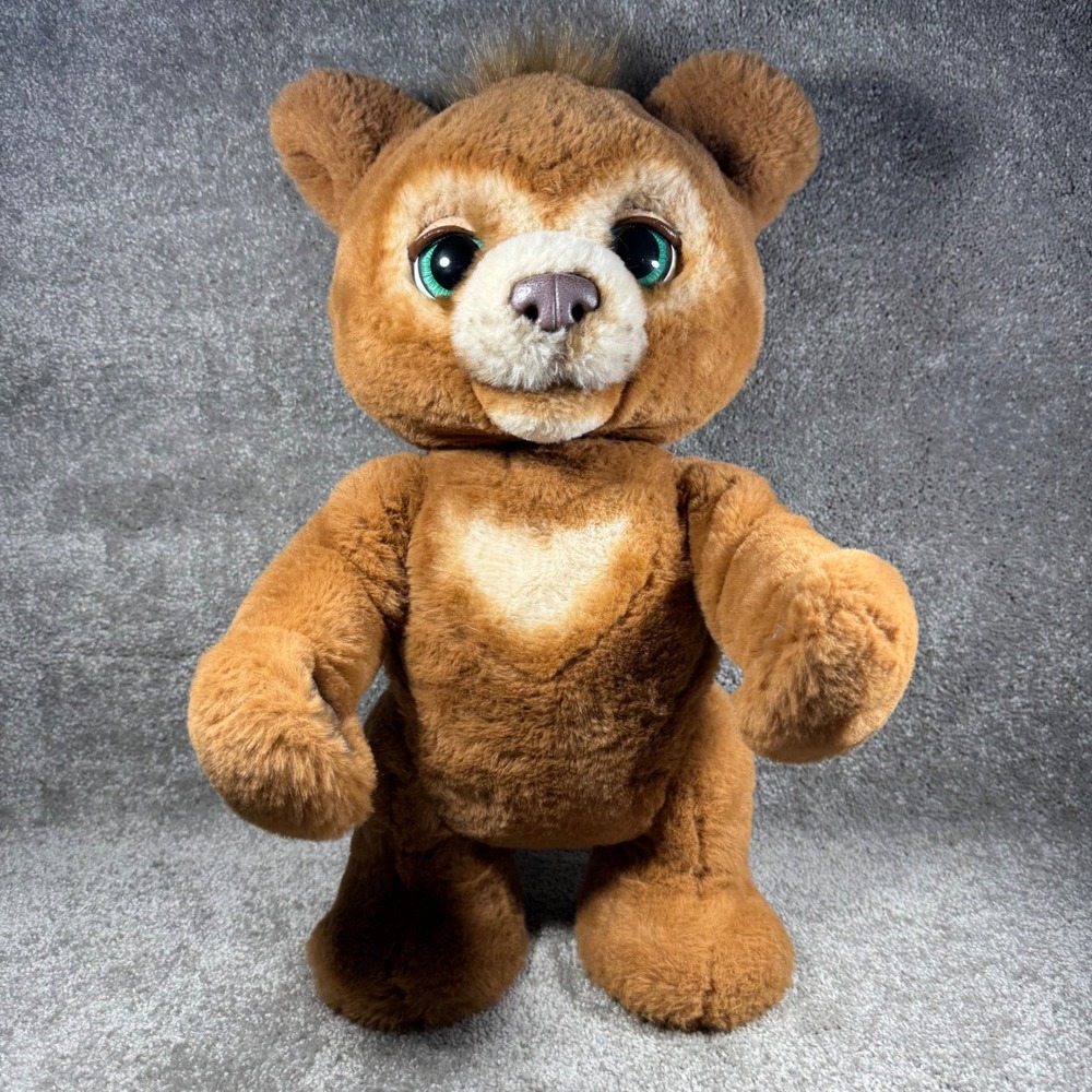 Hasbro FurReal Friends Cubby the Curious Bear Brown Interactive Plush Kids Toy